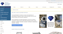 Desktop Screenshot of healthequipmentservices.com