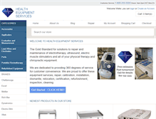 Tablet Screenshot of healthequipmentservices.com